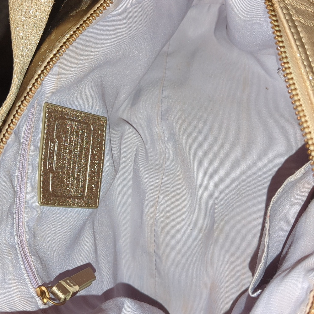 Final Reduction - Coach Lurex New York Script Holiday Limited Edition Hobo - Picture 9 of 10